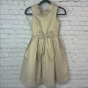 Kleinfeld Metallic Gold Sleeveless Special Occasion Dress Girls 12